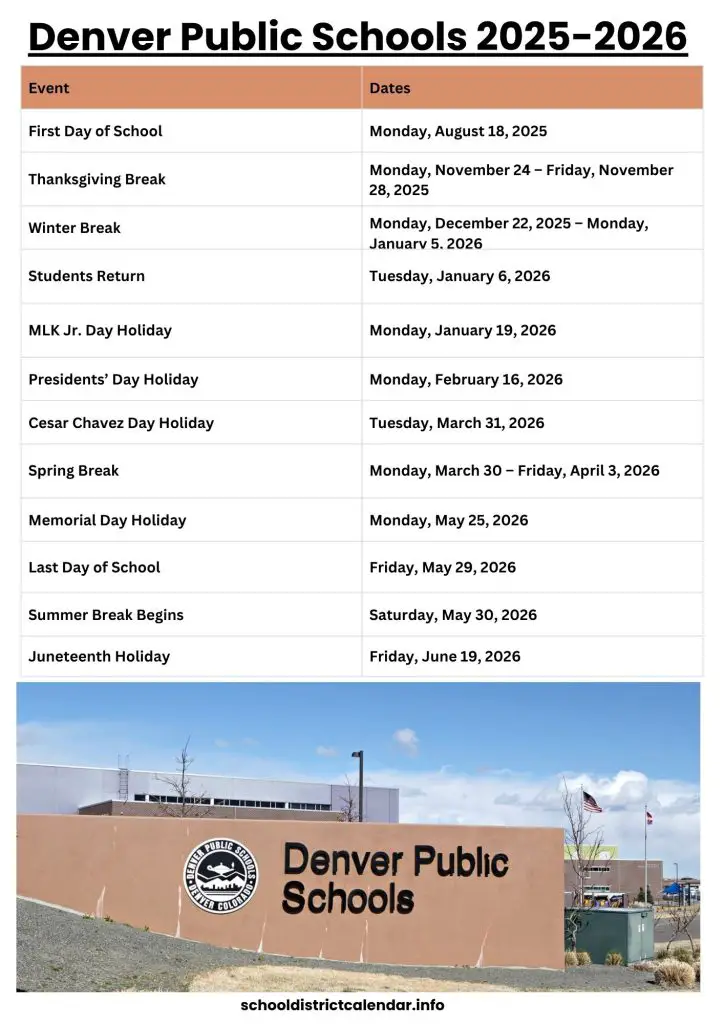 Denver Public Schools Calendar