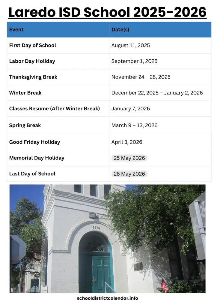 Laredo ISD School Calendar 