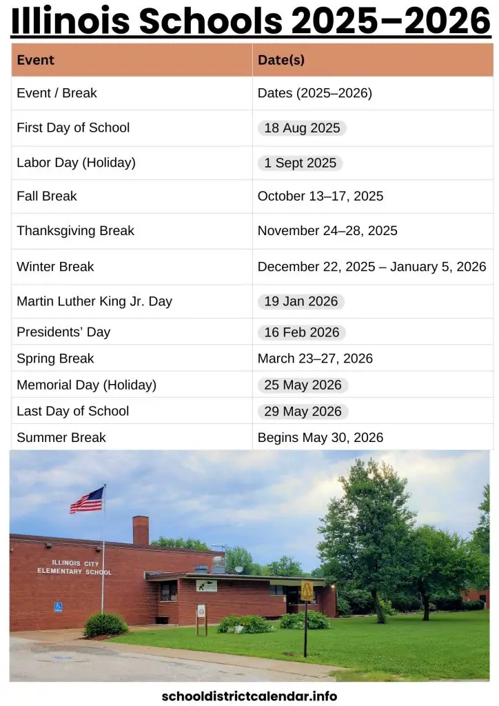 Illinois Schools Calendar